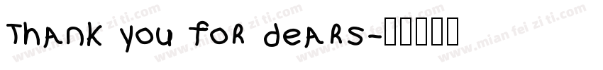 thank you for dears字体转换